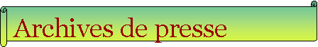 Parchemin horizontal: Archives de presse
